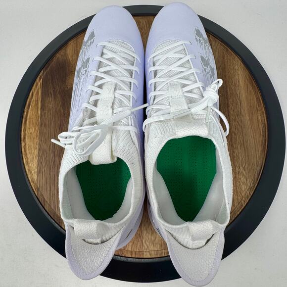 Under Armour Blur Smoke Suede 2.0 MC White Football Cleats 3027978-101 Size 14 - Picture 7 of 8